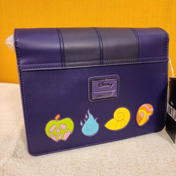 Loungefly Disney Villains in the Dark Crossbody Bag Ursula Evil Queen Hades NEW - Picture 5 of 9